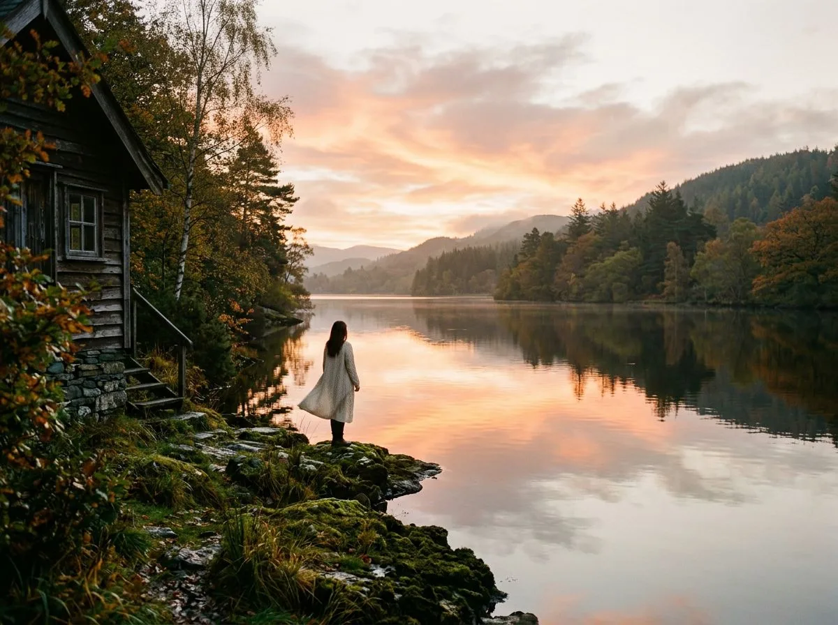 The Stillness of the Lake at Dawn