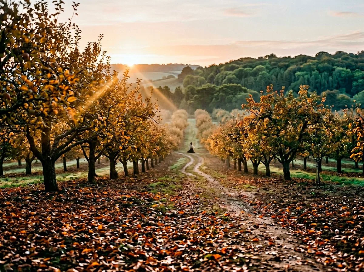 Whispers Among the Orchard Blades
